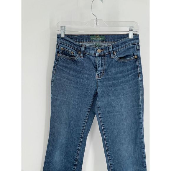 Lauren Ralph Lauren Jeans Women's Size 2 Mid Rise Straight‎ Leg Blue - Picture 3 of 13